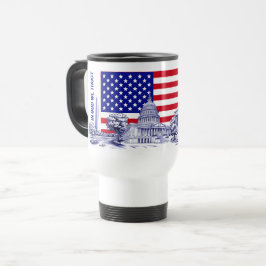 Taza De Viaje ILUSTRACION de monumento a la bandera de Estados U