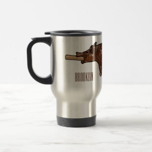 Taza De Viaje Ilustracion de personalizado asado de cerdo / cerd