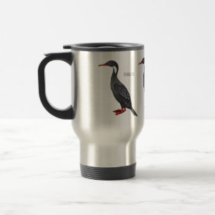 Taza De Viaje Ilustracion de personalizado de aves cormoranes de
