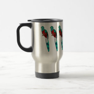 Taza De Viaje Ilustracion de personalizado de aves quetzales res