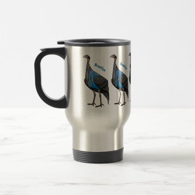 Taza De Viaje Ilustracion de personalizado de aves silvestres (Izquierda)