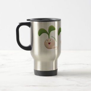 Taza De Viaje Ilustracion de personalizado de brote de semillas 