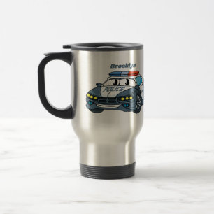 Taza De Viaje Ilustracion de personalizado de coche de policía f