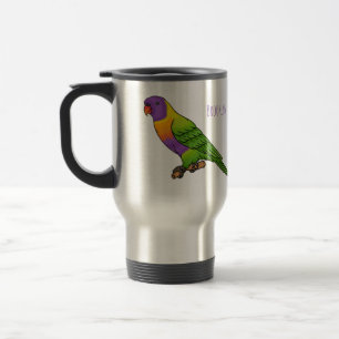Taza De Viaje Ilustracion de personalizado de cocodrilo arcoiris