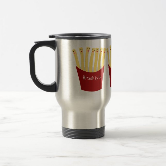 Taza De Viaje Ilustracion de personalizado de comida rápida de p (Izquierda)