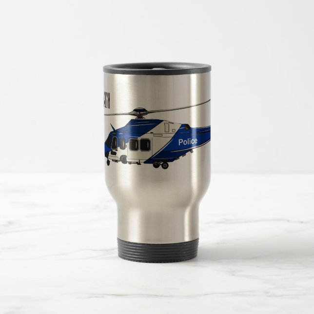 Taza De Viaje Ilustracion de personalizado de helicópteros de la (Centro)