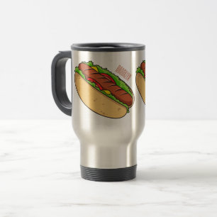 Taza De Viaje Ilustracion de personalizado de hot dog