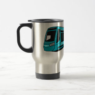 Taza De Viaje Ilustracion de personalizado de locomotora eléctri