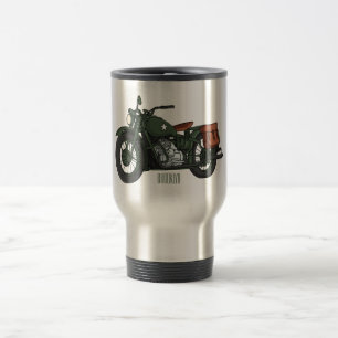 Taza De Viaje Ilustracion de personalizado de motocicleta de cru