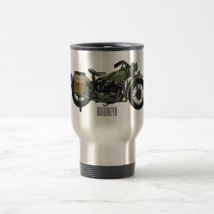Taza De Viaje Ilustracion de personalizado de motocicleta de cru