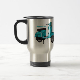 Taza De Viaje Ilustracion de personalizado de motocicletas con c