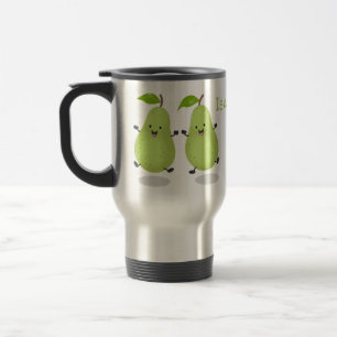 Taza De Viaje Ilustracion de personalizado de par de pera cúpula