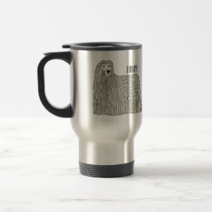 Taza De Viaje Ilustracion de personalizado de perro de Komondor