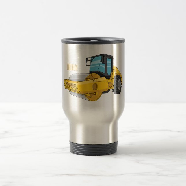 Taza De Viaje Ilustracion de personalizado de rodillos de carret (Centro)