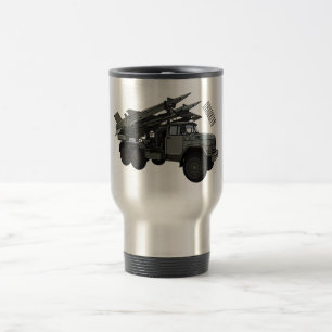 Taza De Viaje Ilustracion de personalizado de vehículos de misil