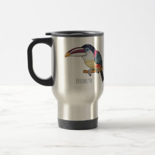 Taza De Viaje Ilustracion del personalizado de aves de Curl cres