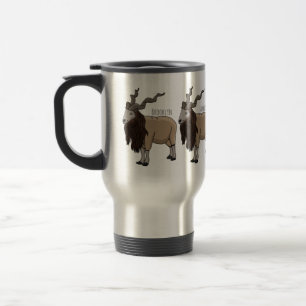 Taza De Viaje Ilustracion del personalizado de cabras Markhor