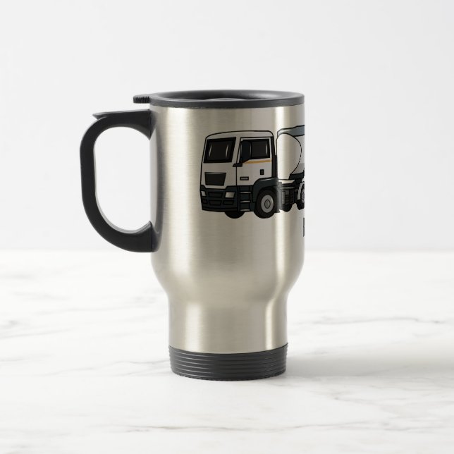 Taza De Viaje Ilustracion del personalizado de transporte de com (Izquierda)