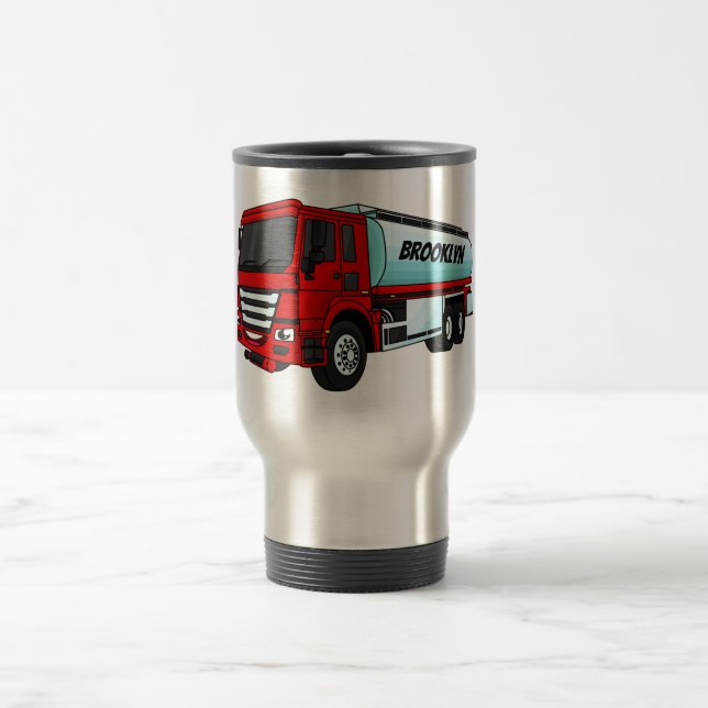 Taza De Viaje Ilustracion del personalizado de transporte de com (Centro)