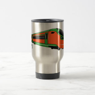 Taza De Viaje Ilustracion del personalizado del tren de bala
