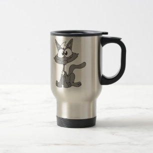 Taza De Viaje Ilustracion divertido del gato