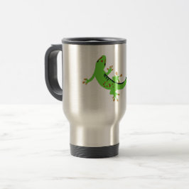 Taza De Viaje Ilustracion Gecko Lizard Reptile