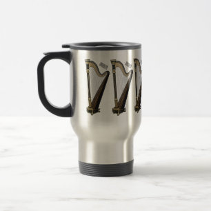 Taza De Viaje Ilustracion Harp personalizado
