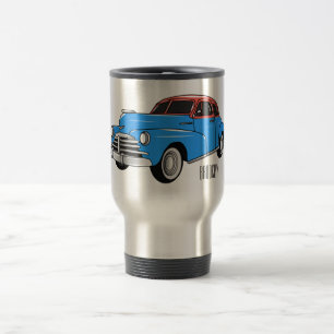 Taza De Viaje Ilustracion personalizado clásico de 1948
