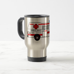 Taza De Viaje Ilustracion personalizado de ambulancia