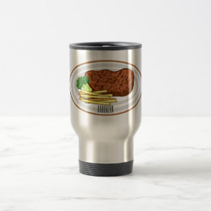 Taza De Viaje Ilustracion personalizado de carne