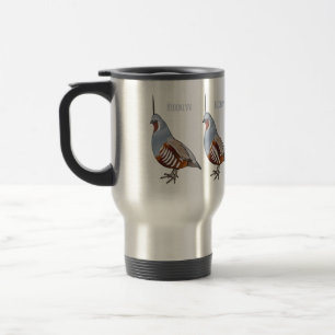 Taza De Viaje Ilustracion personalizado de codorniz de montaña