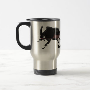 Taza De Viaje Ilustracion personalizado de escarabajo rinoceront