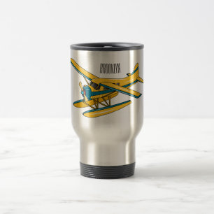 Taza De Viaje Ilustracion personalizado de hidroavión