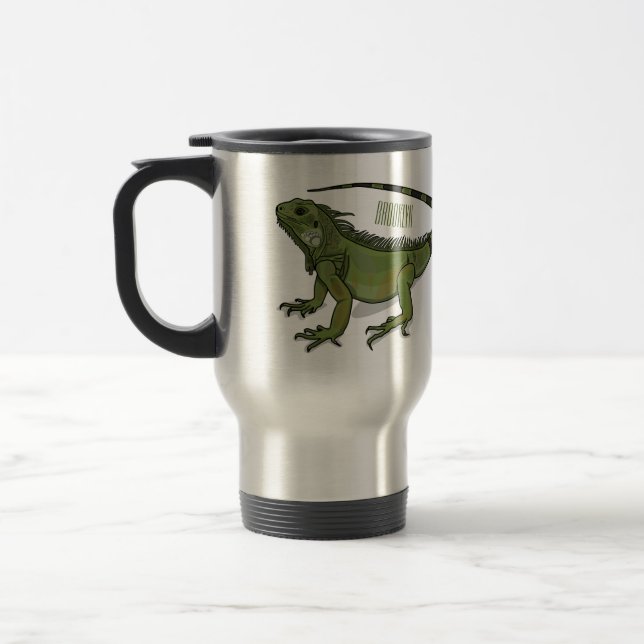 Taza De Viaje Ilustracion personalizado de Iguana (Izquierda)