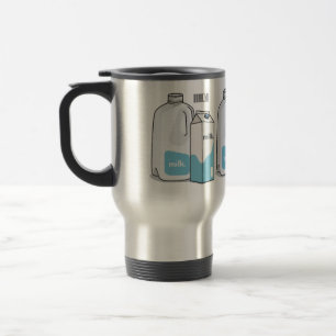Taza De Viaje Ilustracion personalizado de leche