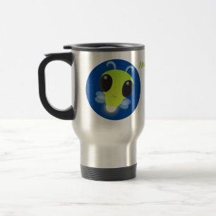Taza De Viaje Ilustracion personalizado de luciérnaga con brillo