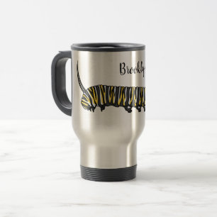 Taza De Viaje Ilustracion personalizado de oruga monarca