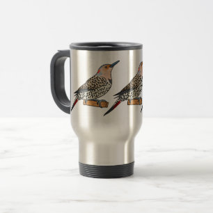 Taza De Viaje Ilustracion personalizado de pájaro parpadeante de