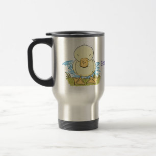 Taza De Viaje Ilustracion personalizado de pato amarillo