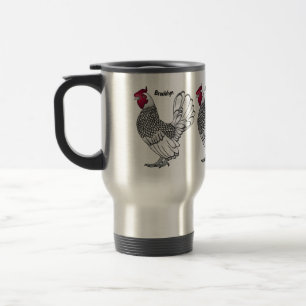 Taza De Viaje Ilustracion personalizado de pollo de Sebright