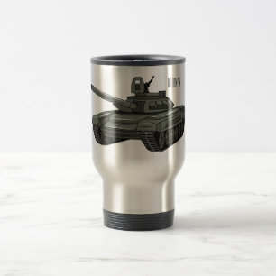 Taza De Viaje Ilustracion personalizado de tanques