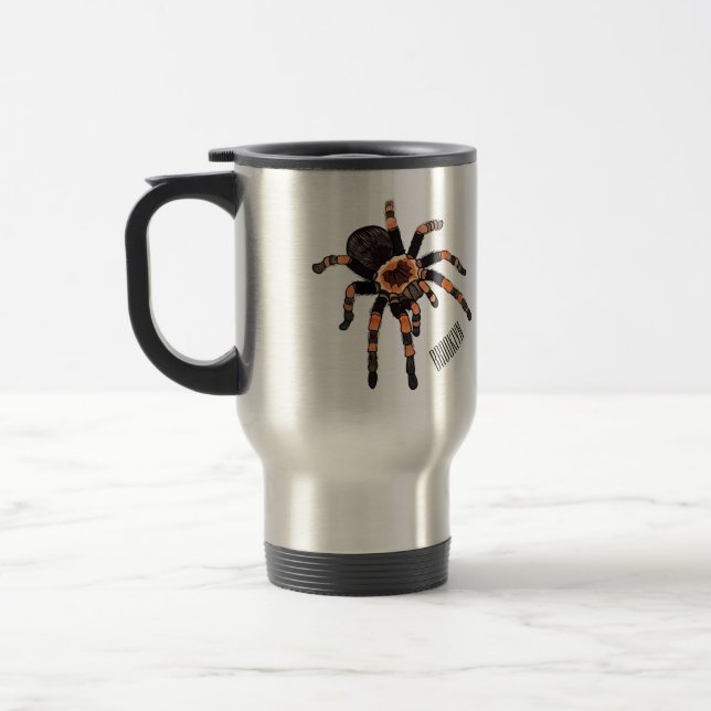 Taza De Viaje Ilustracion personalizado de Tarantula (Izquierda)