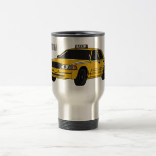 Taza De Viaje Ilustracion personalizado de taxi