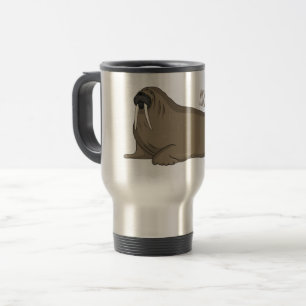 Taza De Viaje Ilustracion personalizado de Walrus