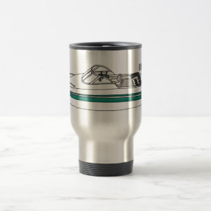 Taza De Viaje Ilustracion personalizado en motocicleta