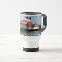 Taza De Viaje Imagen colorida de Waverley Paddle Steamer en un