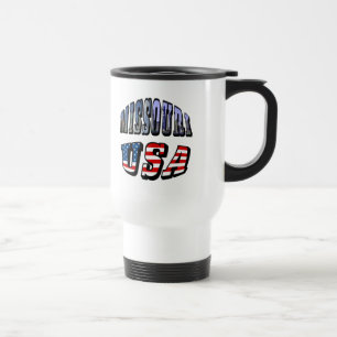 Taza De Viaje Imagen de Missouri y texto de Estados Unidos