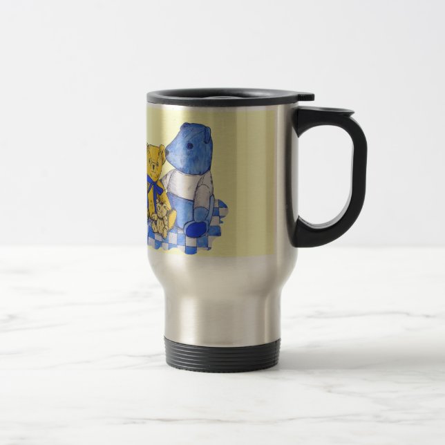 Taza De Viaje imagen de tres osos de peluche bonitos (Derecha)
