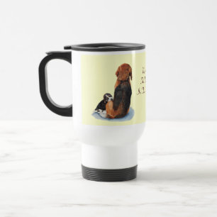 Taza De Viaje imagen del perro de abrazo de la mamá del beagle
