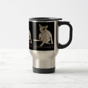 Taza De Viaje imagen divertida de un perro picante raspando con 